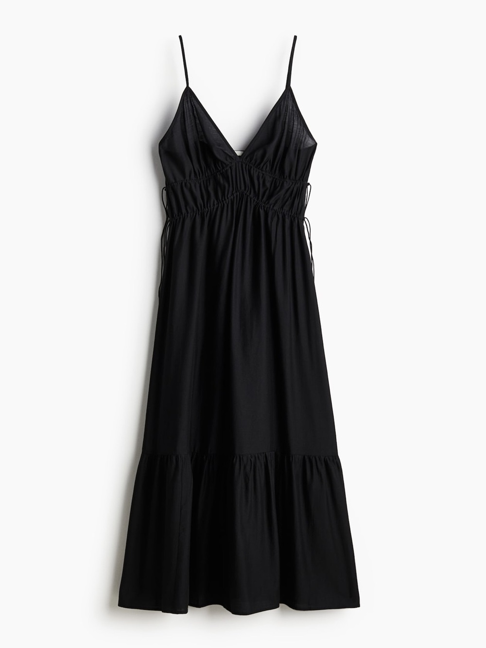H&M: Sheer Black Maxi Dress with Spaghetti Straps